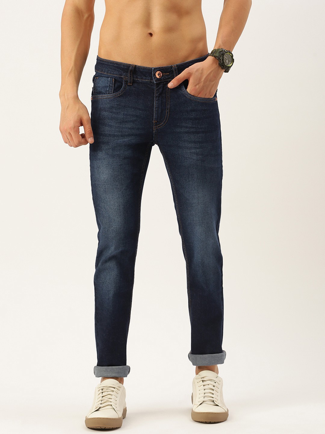 

Flying Machine Men Blue Skinny Jackson Fit Low-Rise Light Fade Stretchable Jeans