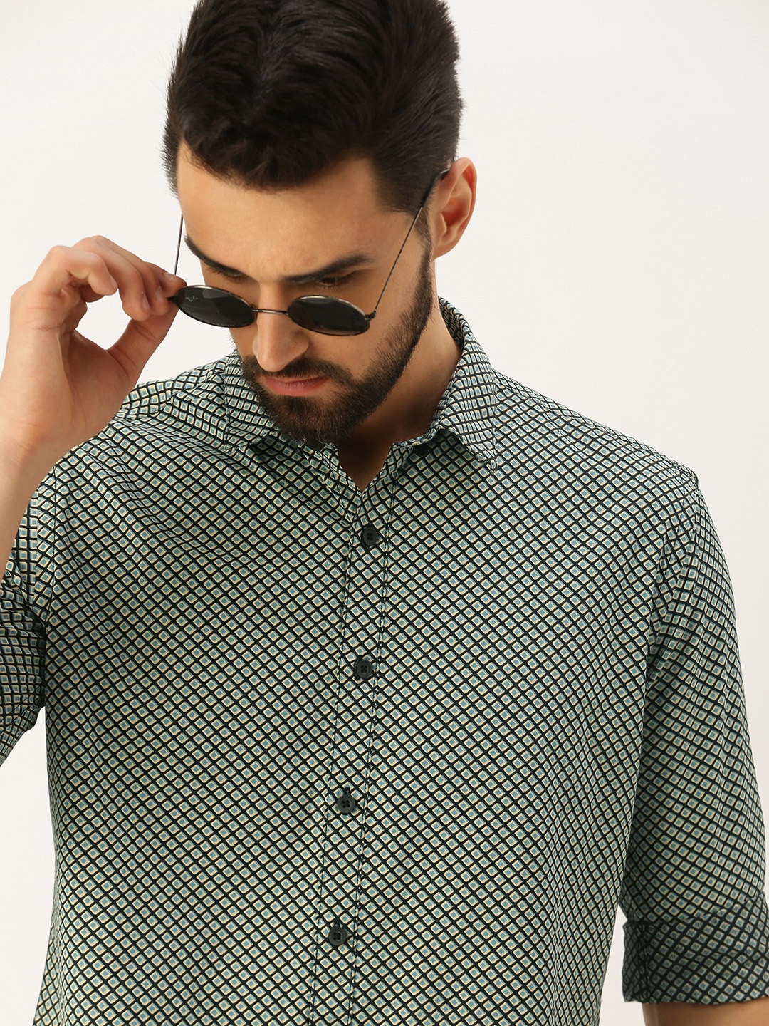 

Flying Machine Men Brown Standard Slim Fit Printed Casual Shirt