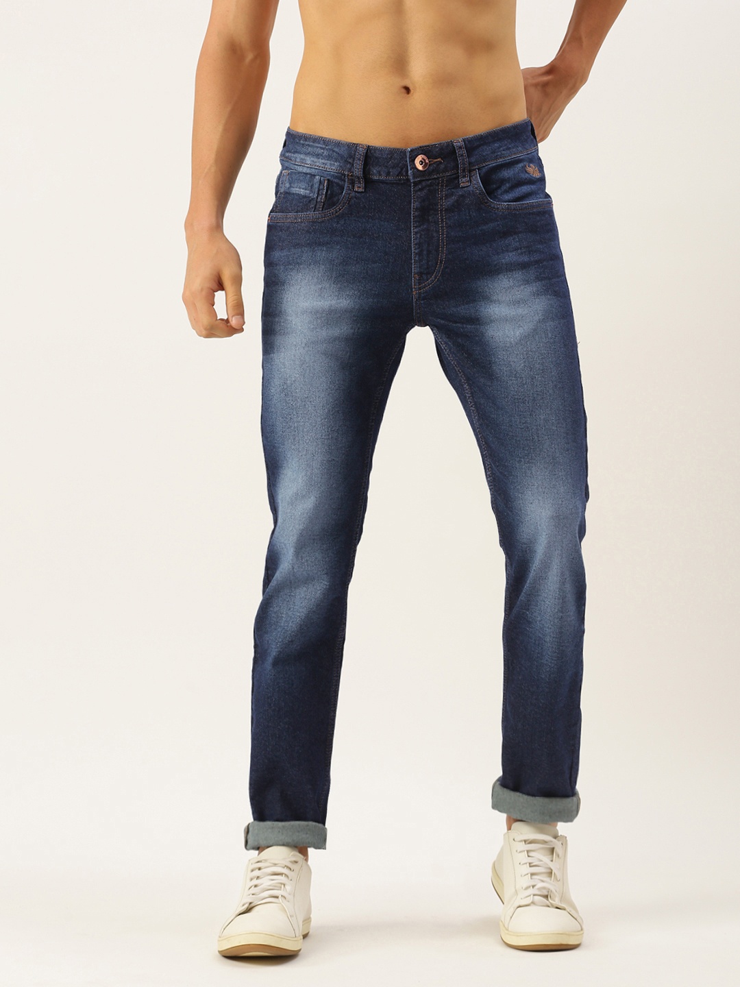 

Flying Machine Men Blue Micheal Slim Tapered Fit Light Fade Stretchable Jeans