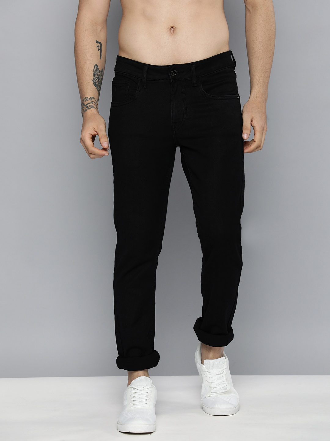 

Flying Machine Men Black Jackson Skinny Fit Low-Rise Stretchable Jeans