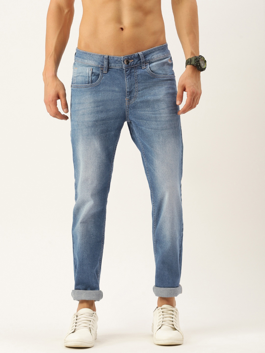 

Flying Machine Men Blue Skinny Jackson Fit Low-Rise Heavy Fade Stretchable Jeans