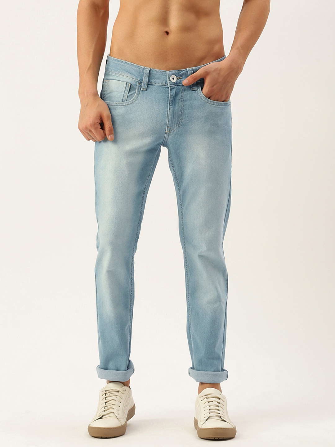 

Flying Machine Men Blue Jackson Low-Rise Light Fade Stretchable Skinny Fit Casual Jeans
