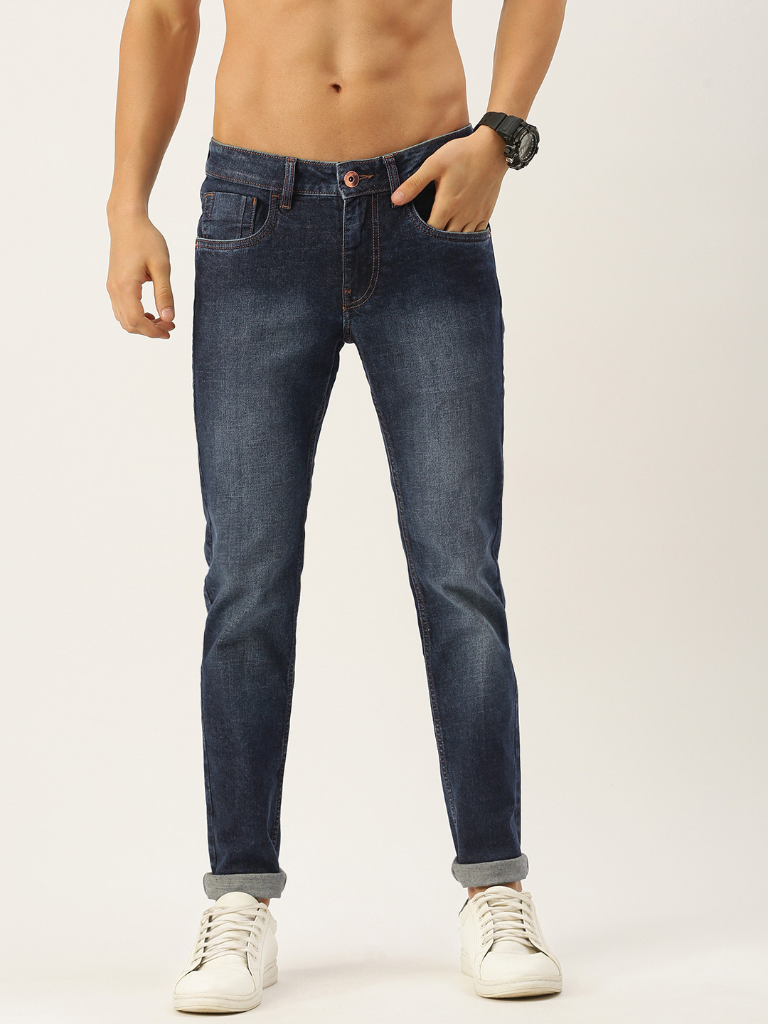 

Flying Machine Men Blue Jackson Skinny Fit Low-Rise Light Fade Stretchable Jeans