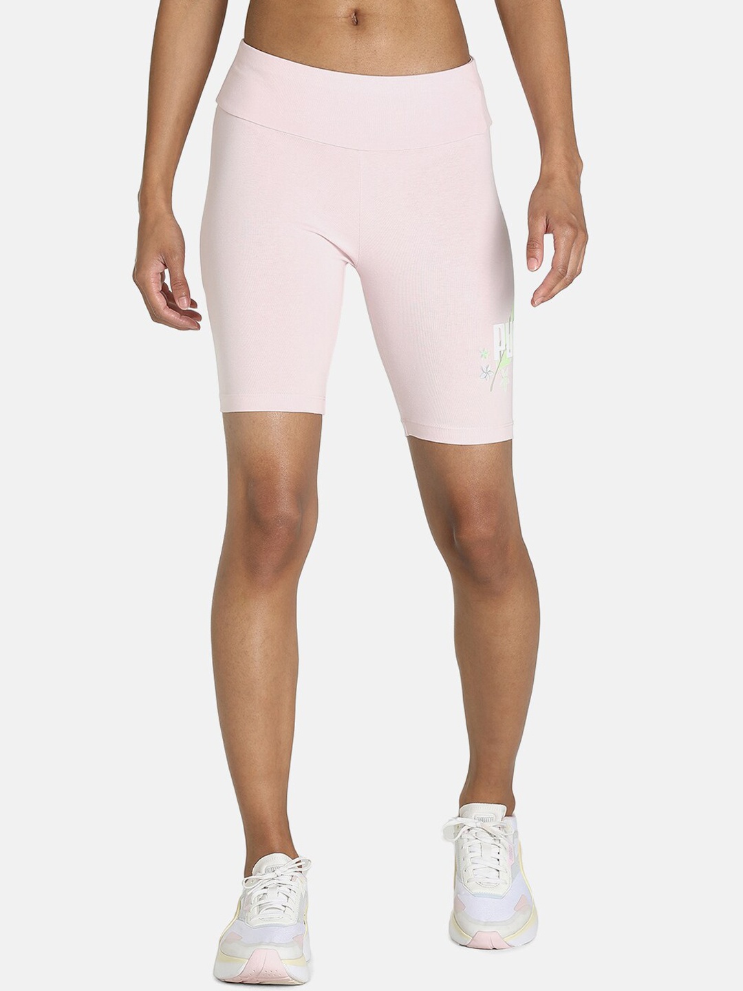 

Puma Women Pink Slim Fit High-Rise Sports Shorts
