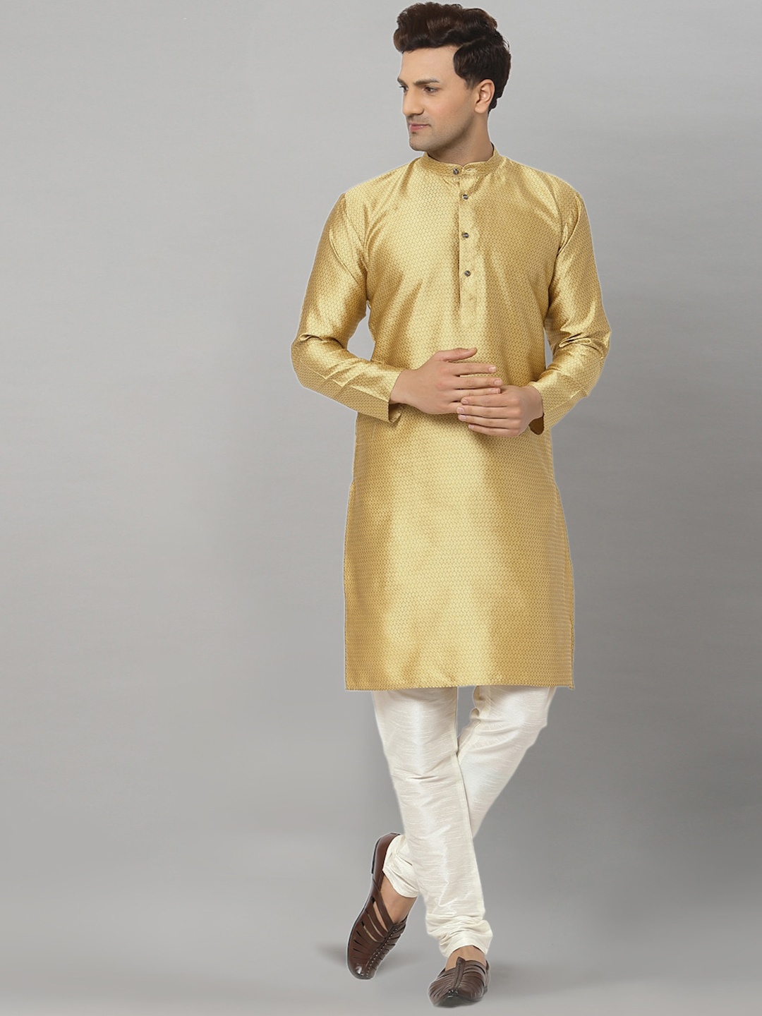 

NEUDIS Men Beige Solid Kurta