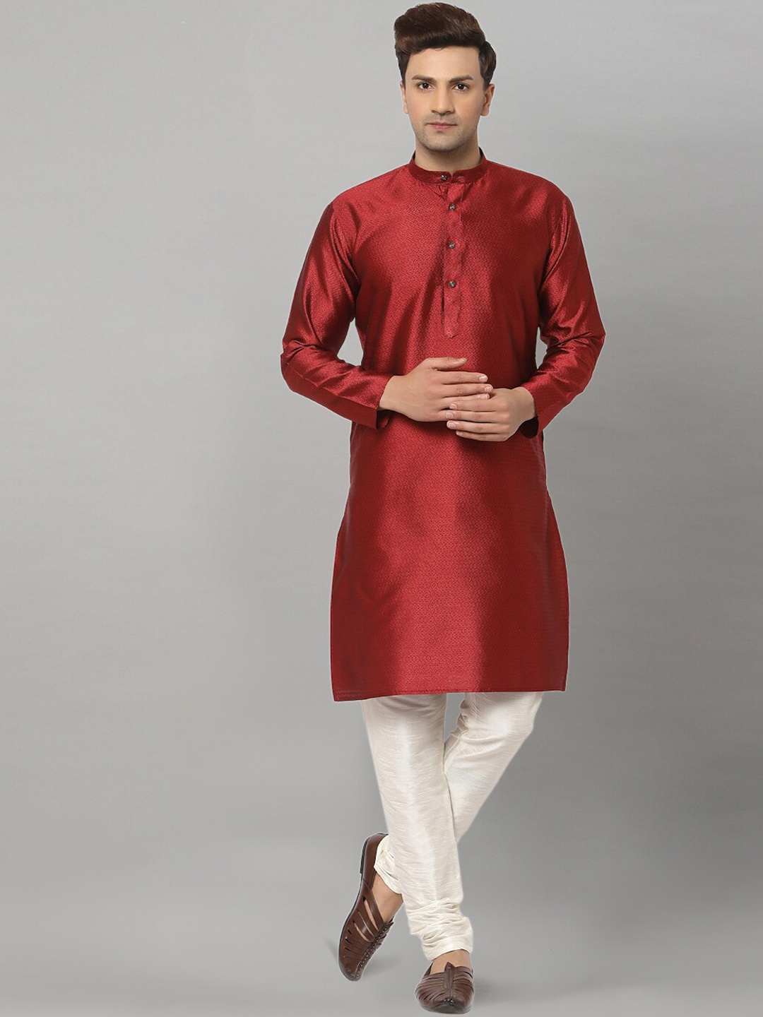 

NEUDIS Men Maroon Kurta