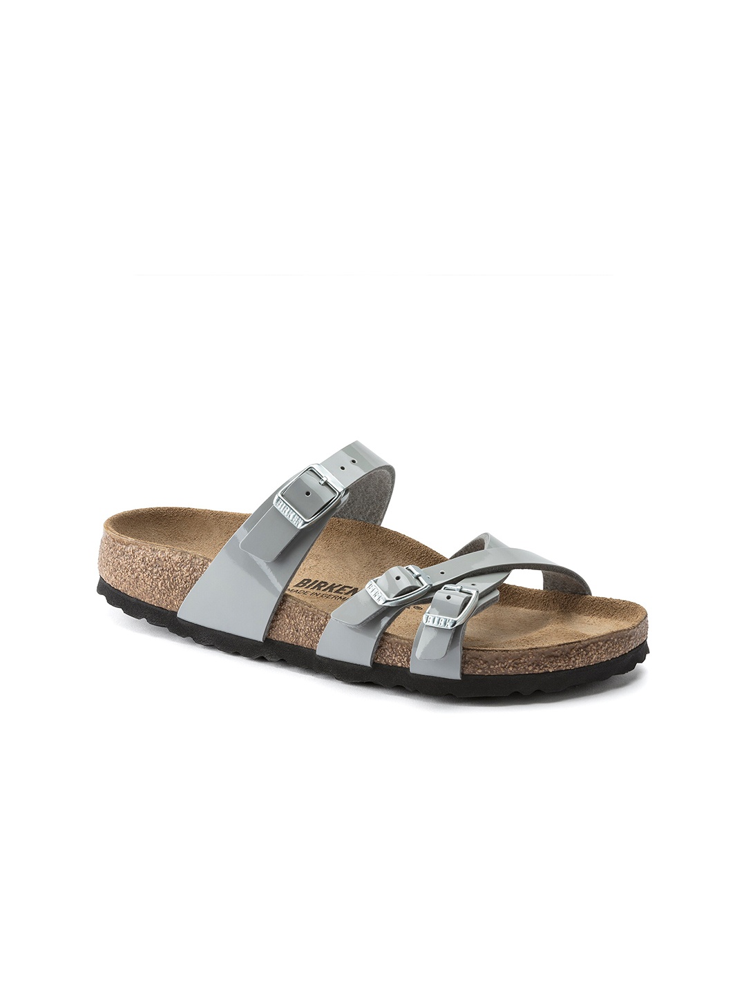 

Birkenstock Women Grey Narrow Width Franca Multi-strap Sandals