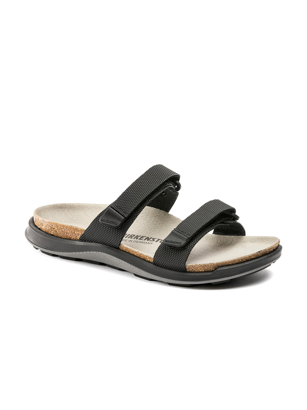 

Birkenstock Women Black Narrow Width Sahara Open Toe Flats