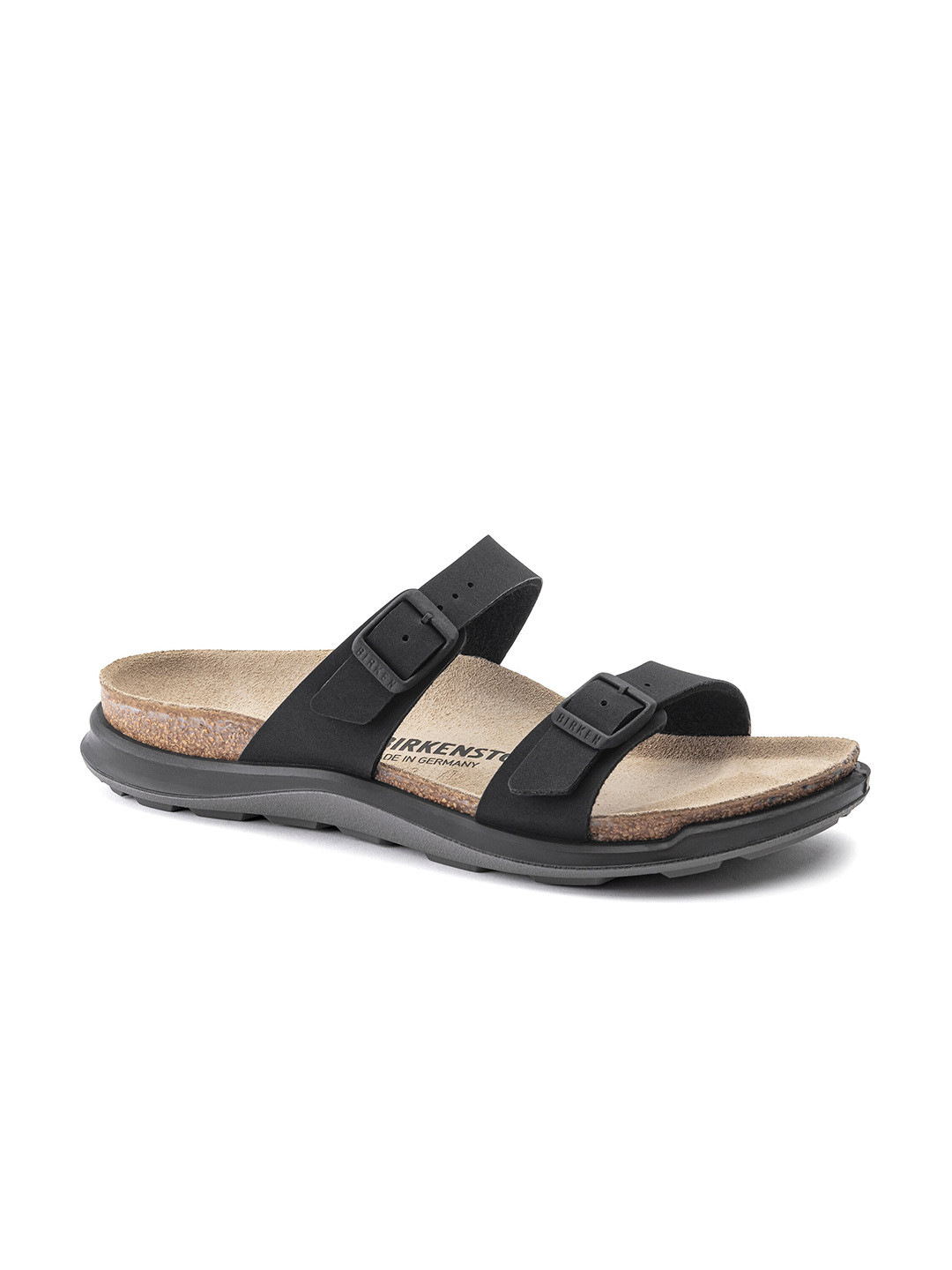 

Birkenstock Women Narrow Width Black Sierra Open Toe Flats