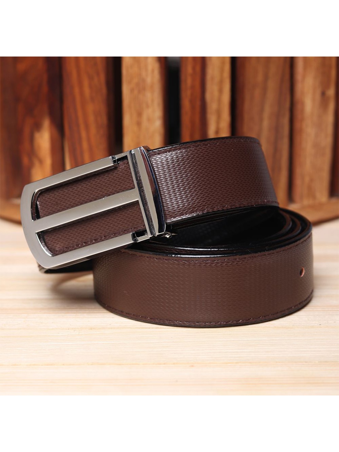 

Kastner Men Brown Textured Reversible Belt