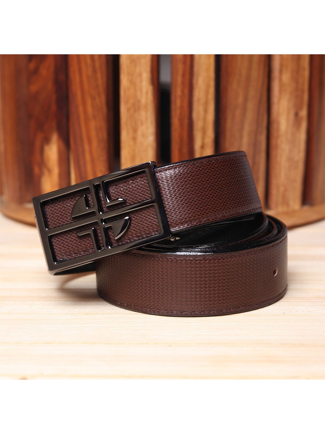 

Kastner Men Brown Textured Reversible Formal Belt