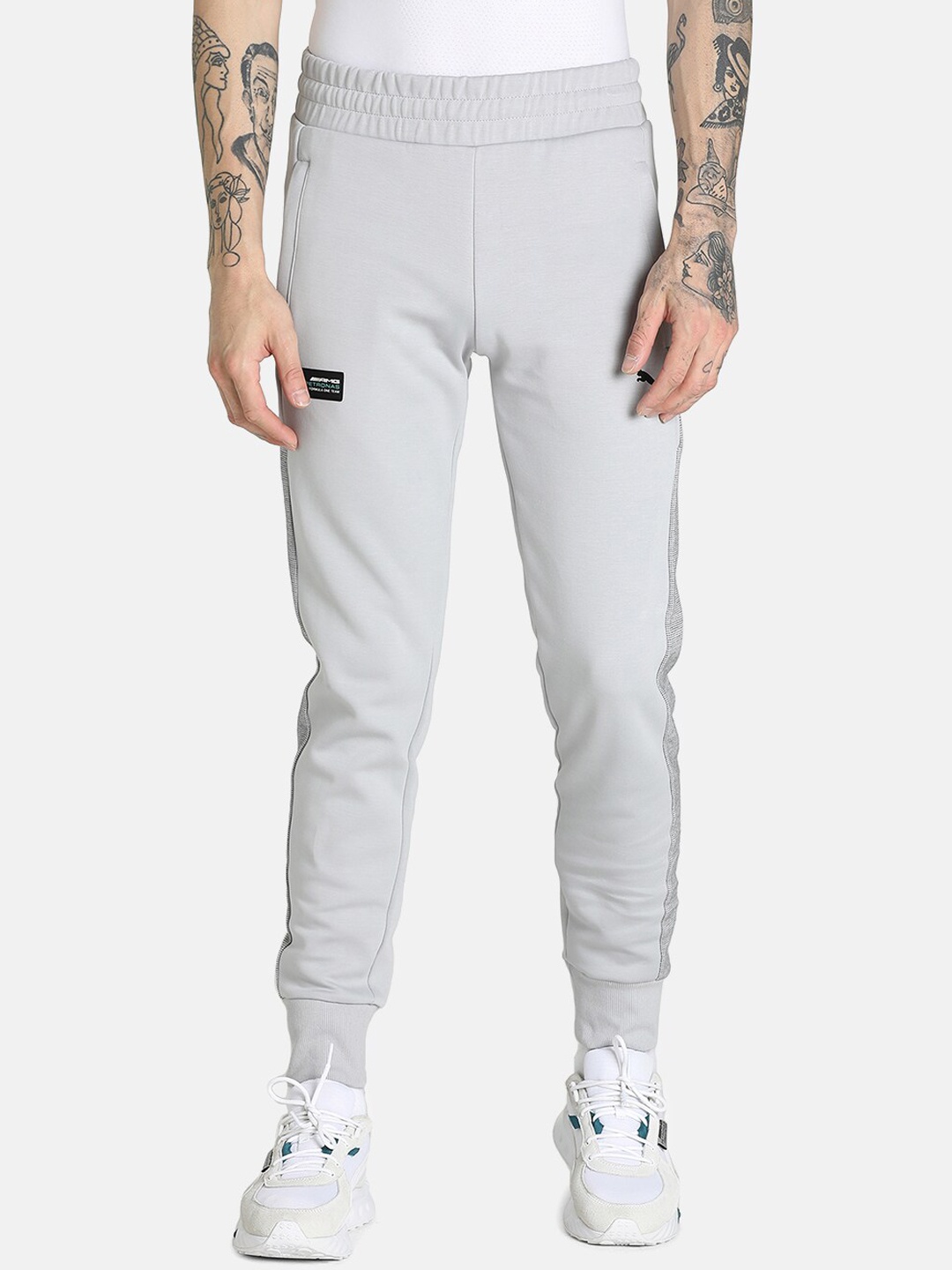 

PUMA Motorsport Men Grey Solid Cotton Slim-Fit Joggers