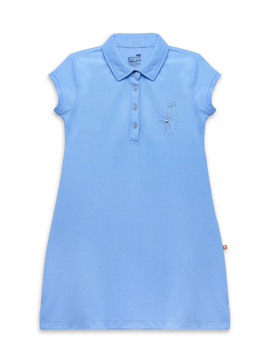 

PROTEENS Girls Turquoise Blue Polo Collar T-shirt
