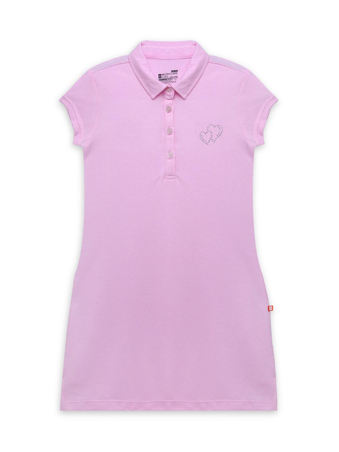 

PROTEENS Girls Lavender Polo Collar Cotton T-shirt
