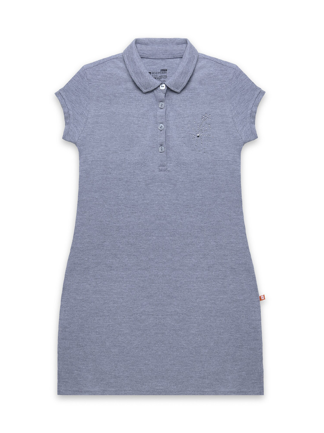 

PROTEENS Girls Grey Polo Collar T-shirt