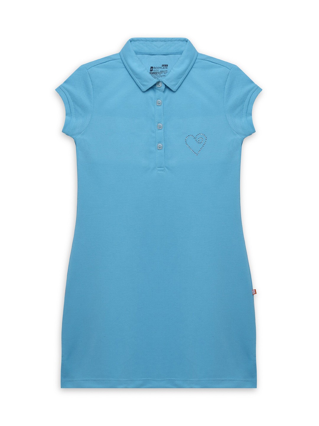 

PROTEENS Girls Blue Polo Collar Cotton T-shirt