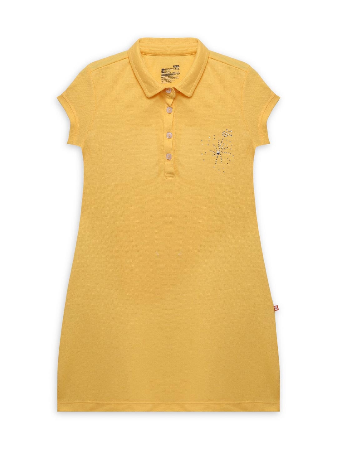 

PROTEENS Girls Mustard Yellow Cotton T-shirt Dress