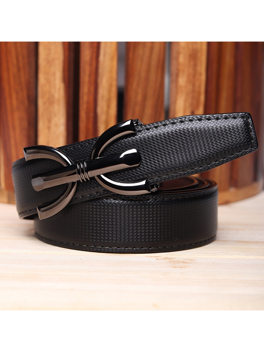 

Kastner Men Black Textured Reversible Formal Belt