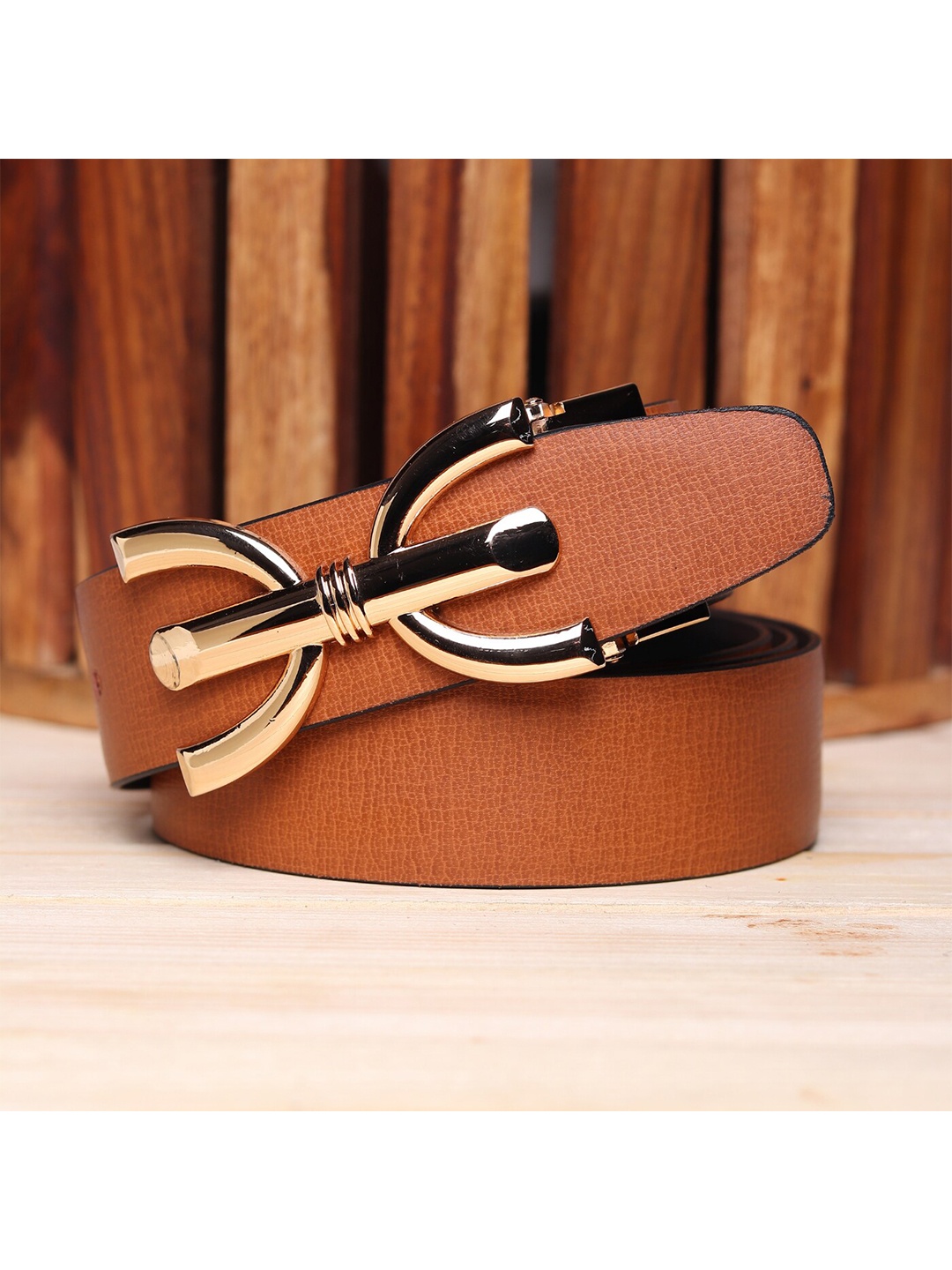 

Kastner Men Tan Formal Artificial Leather Reversible Belt