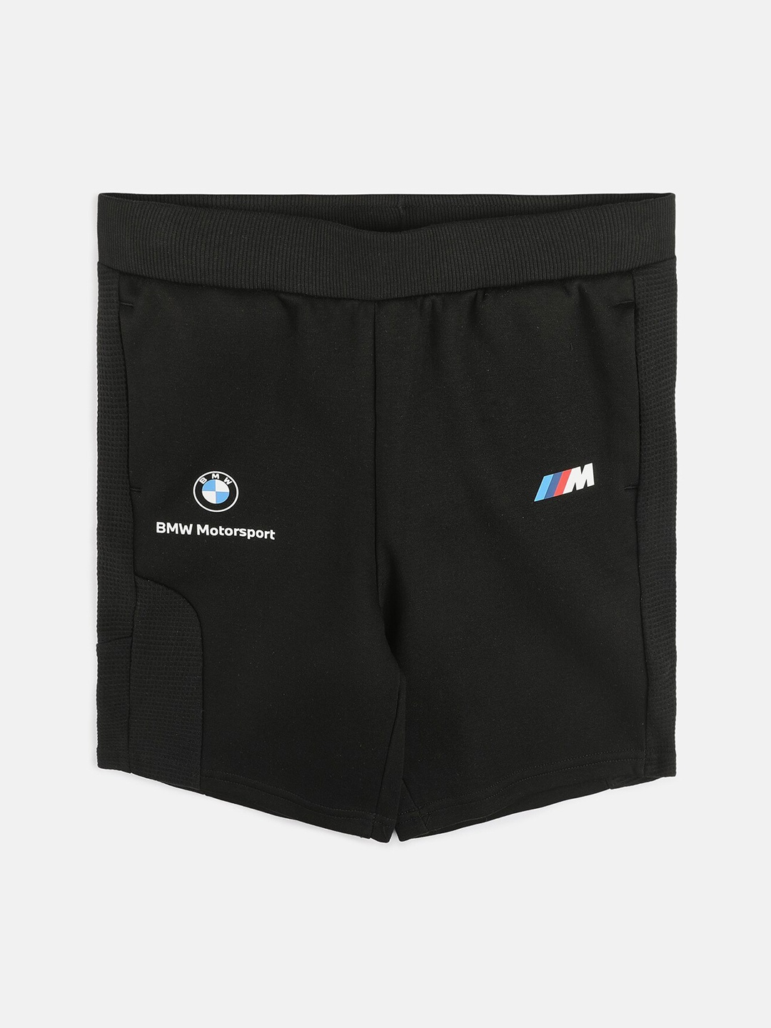 

Puma Boys Black Printed Regular Fit Cotton Sports Shorts