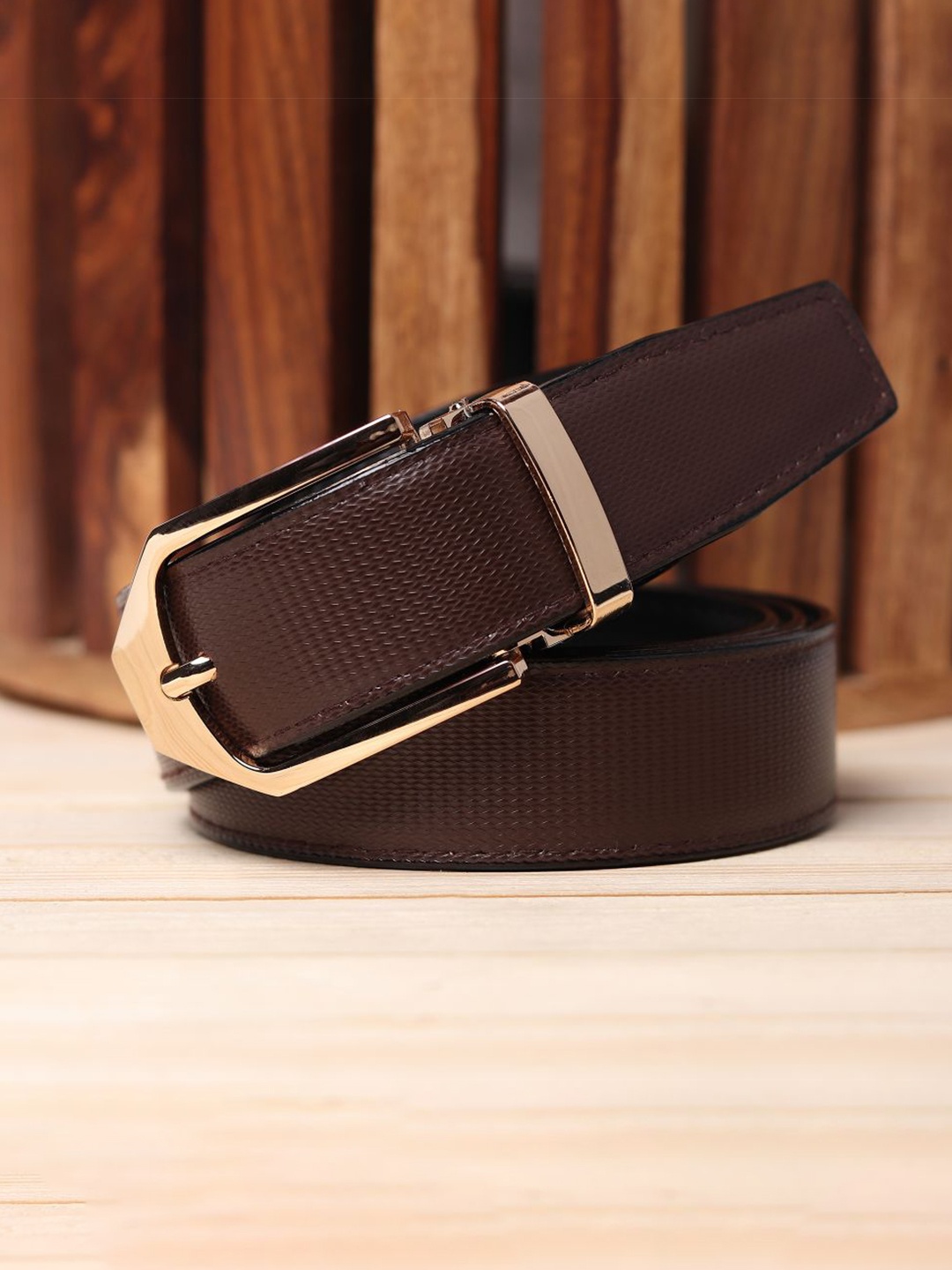 

Kastner Men Brown Textured Reversible Formal Belt