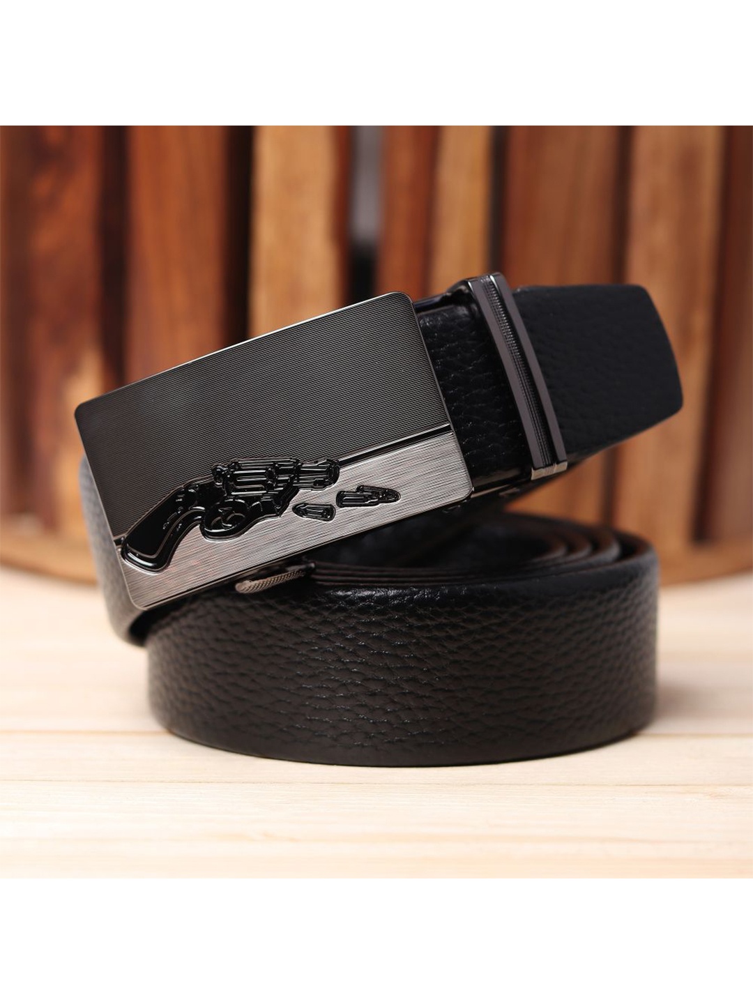 

Kastner Men Black Textured Formal Belt