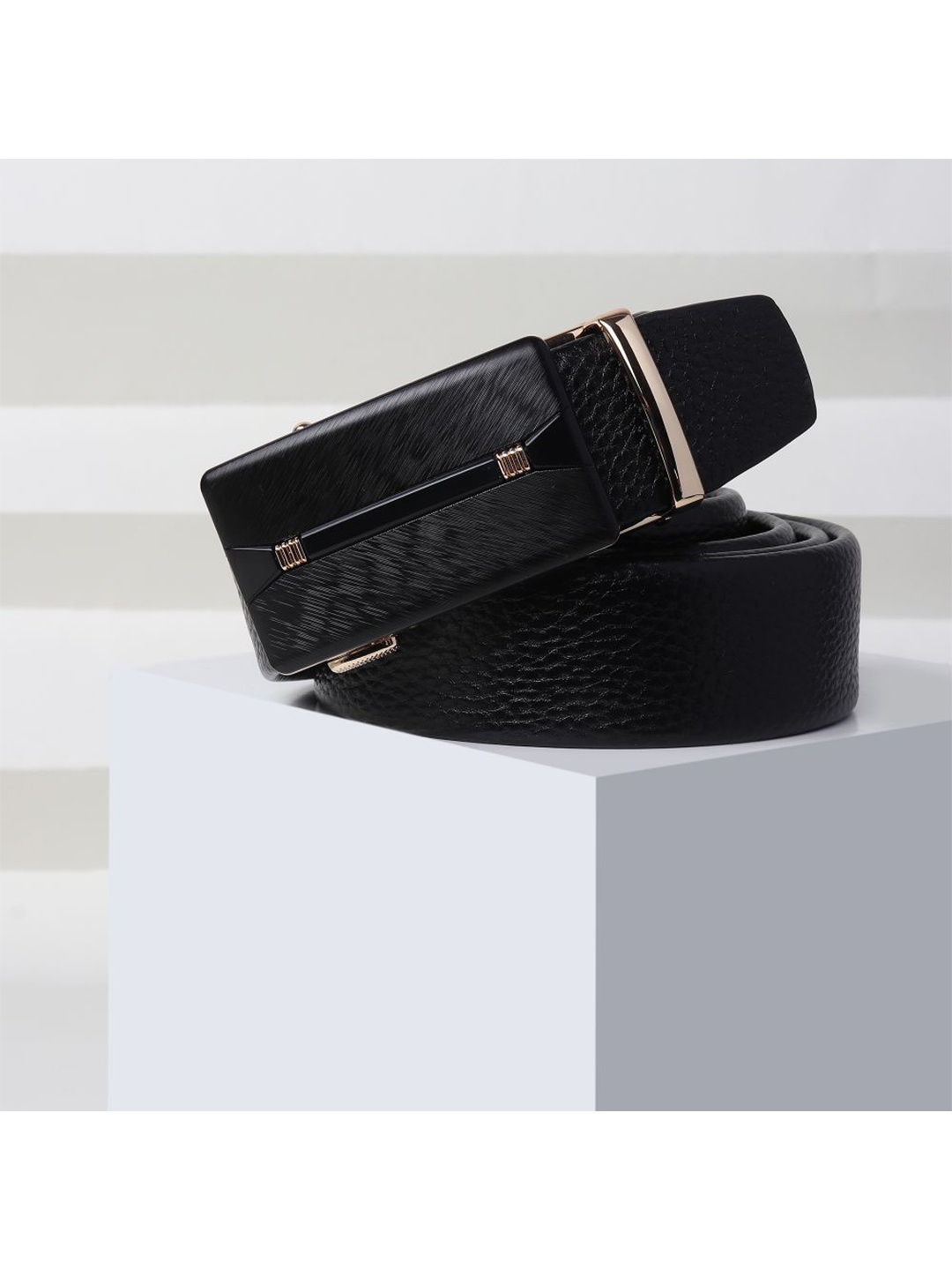 

Kastner Men Black Textured Autolock Belt