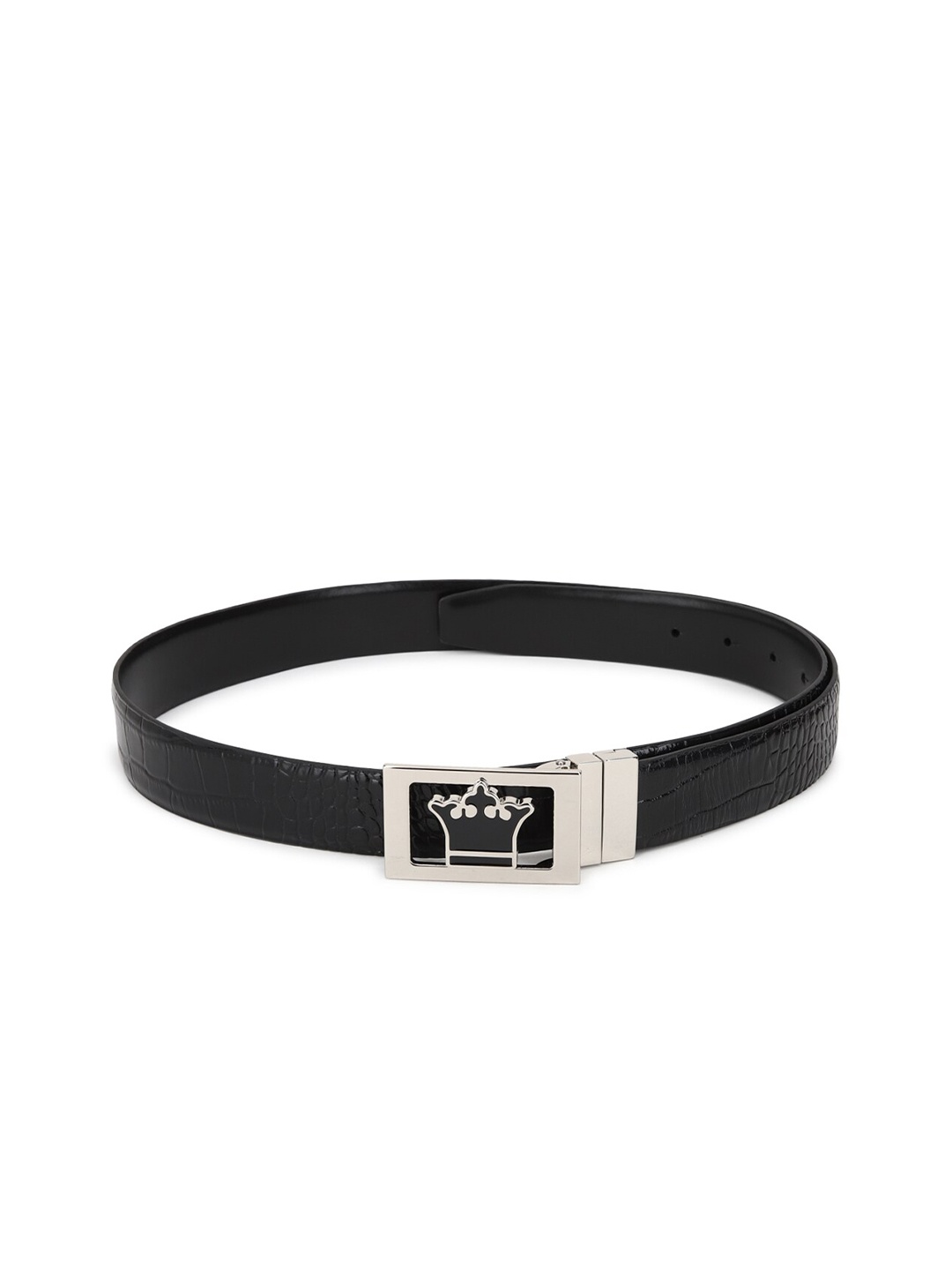 

Louis Philippe Men Black Textured Leather Formal Belt