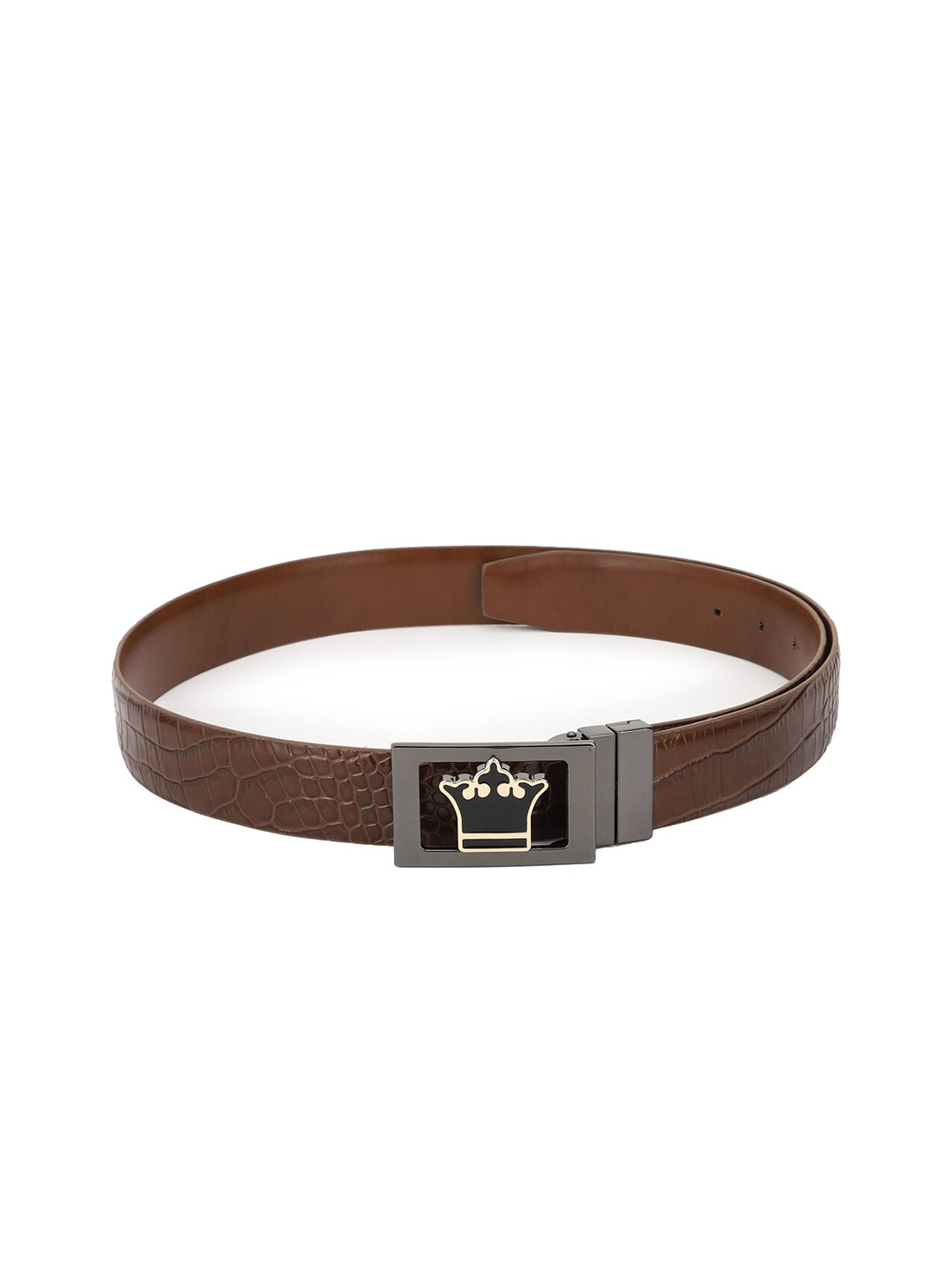

Louis Philippe Men Brown Textured Leather Belt