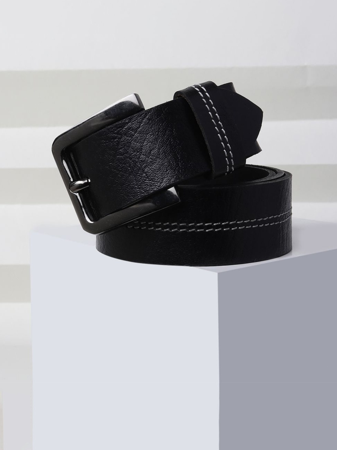 

Kastner Men Black Textured Formal Belt