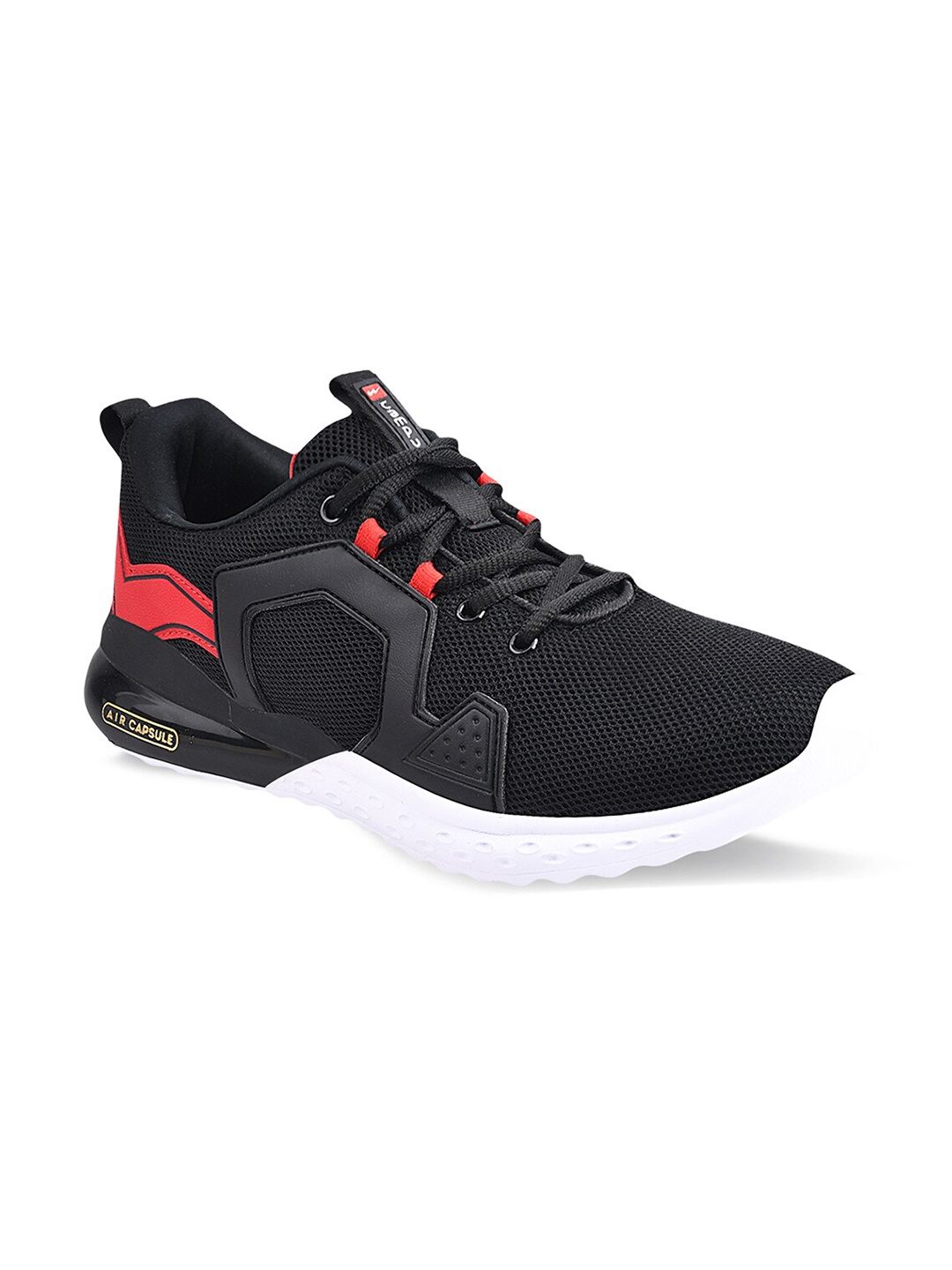 

Campus Men Black & Red Mesh Running Shoes