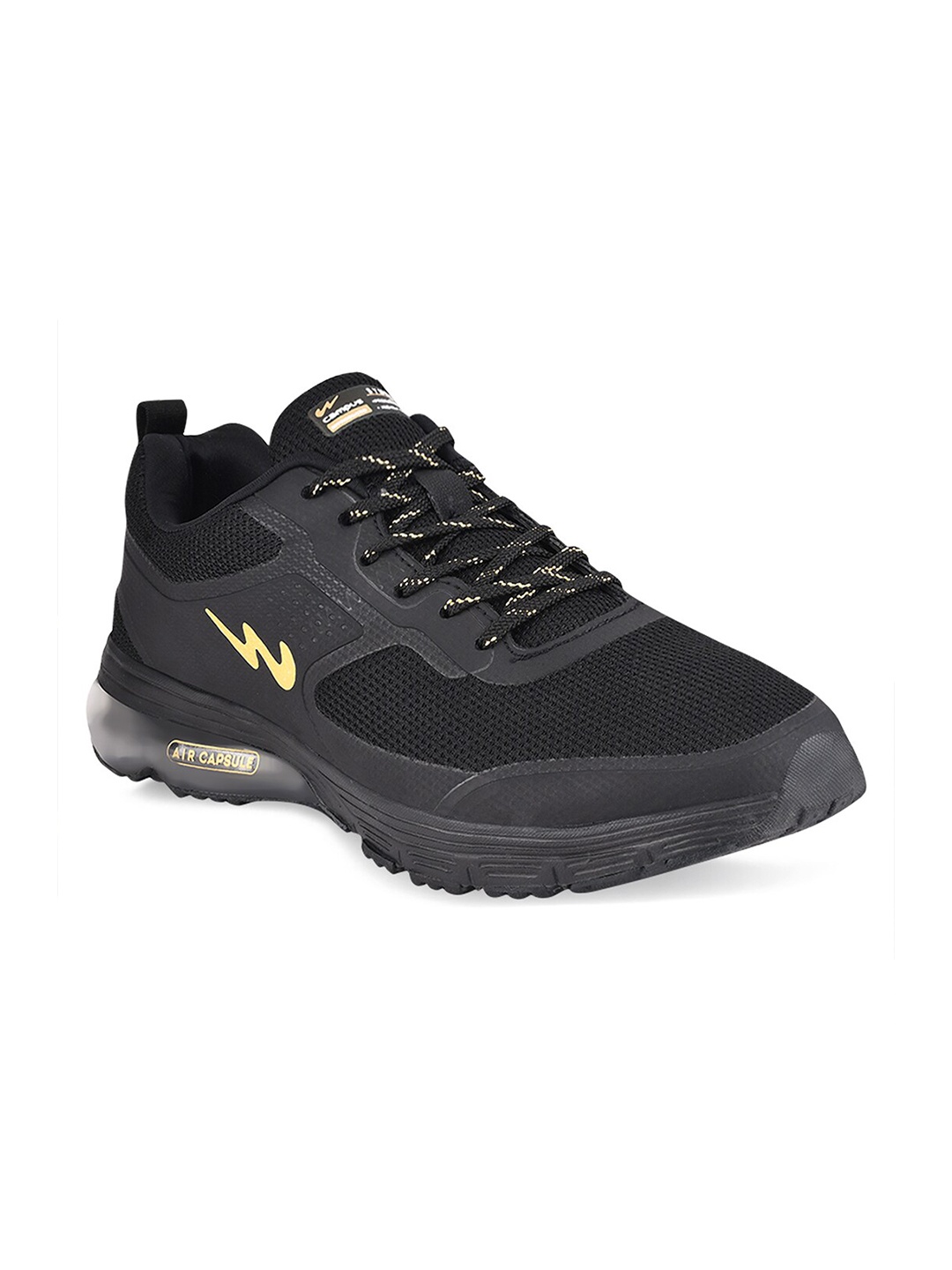 

Campus Men Black Mesh Running Shoes