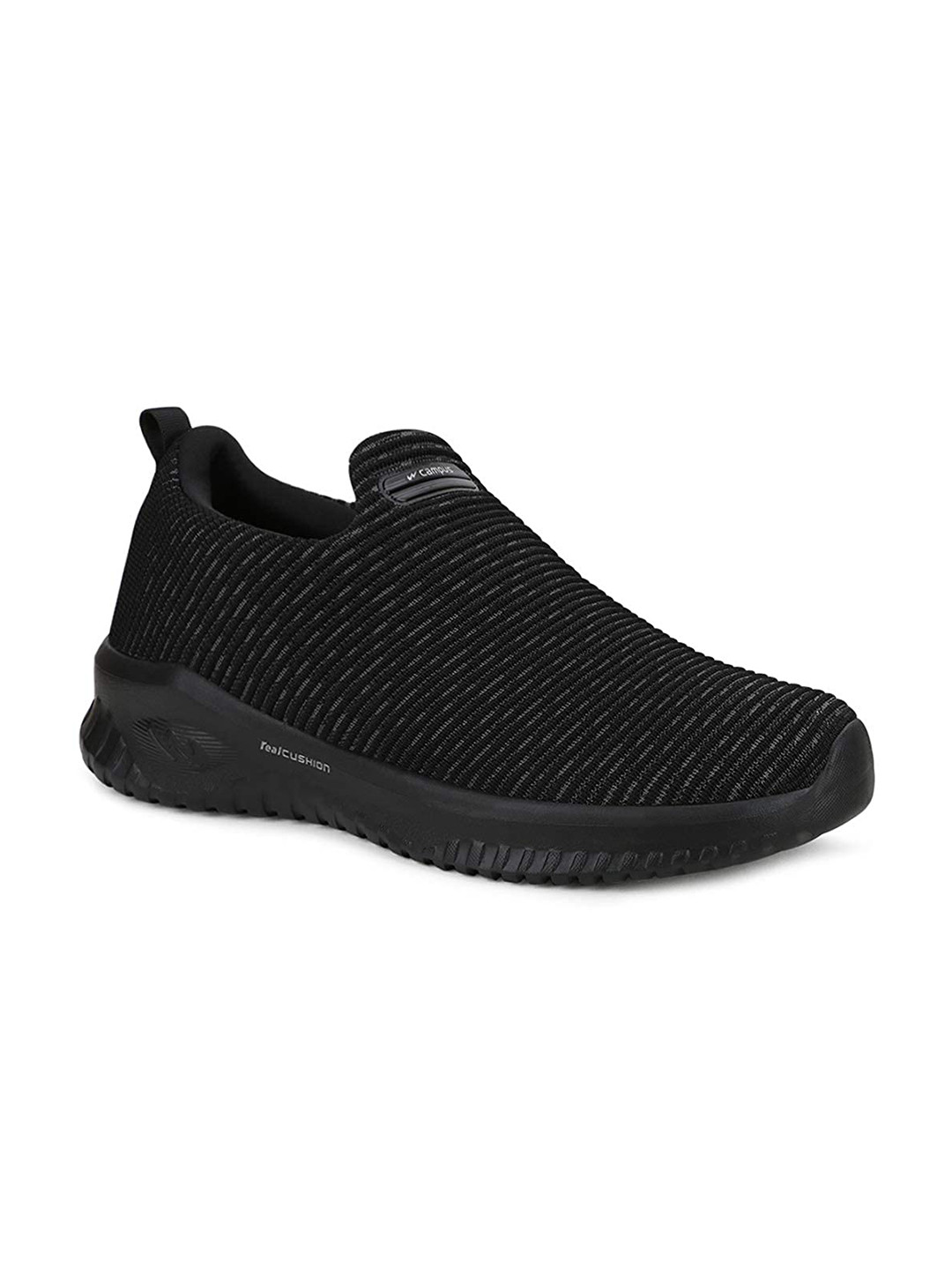 

Campus Men Black Mesh Walking Shoes