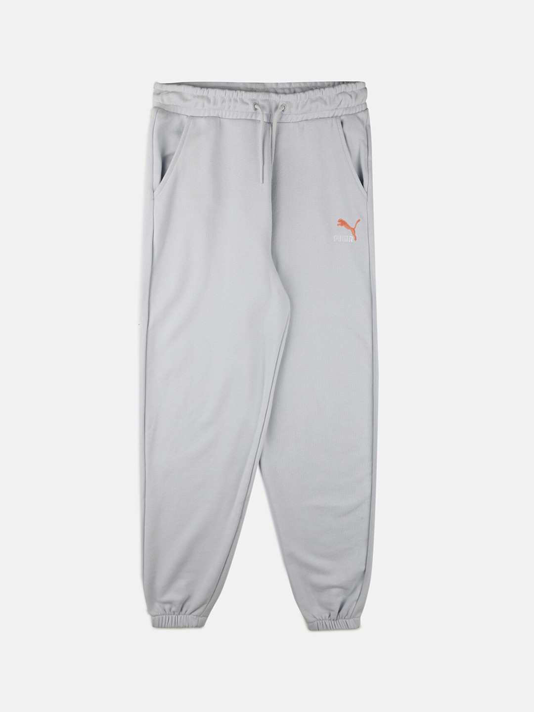 

Puma Girls Grey Solid Relaxed Fit Cotton Joggers