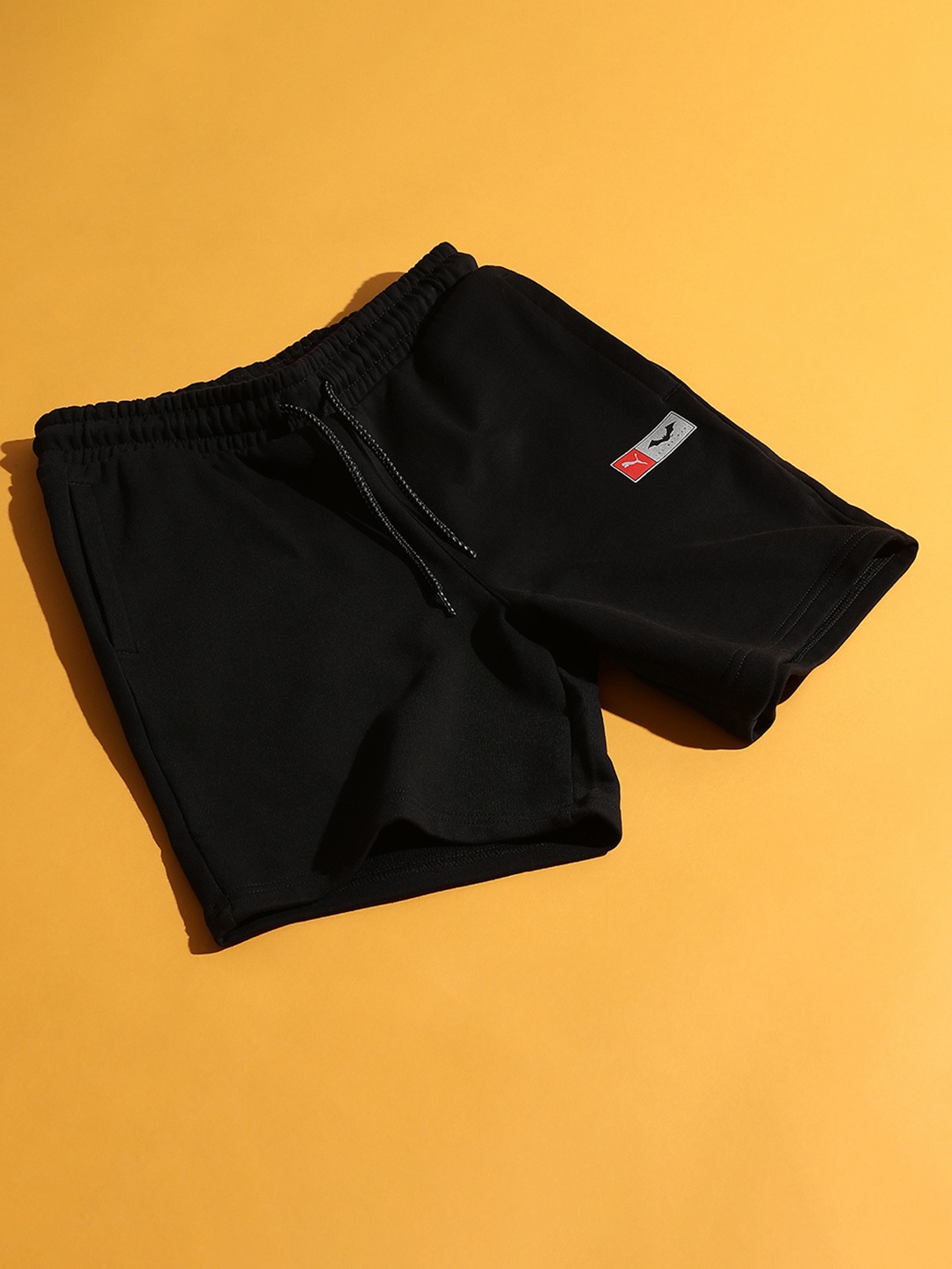 

Puma x Boys Regular Fit Solid Batman Cotton Shorts, Black