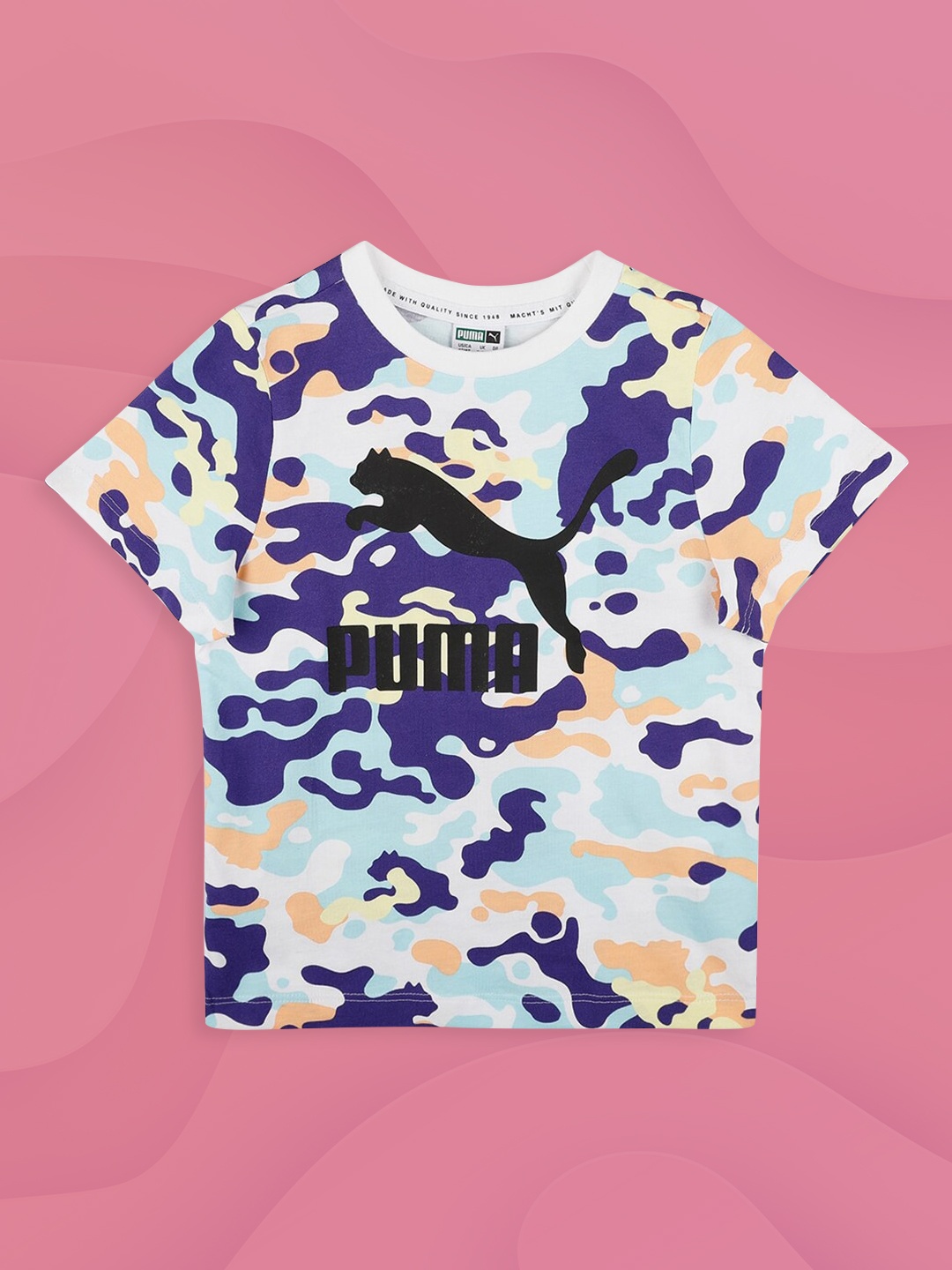 

Puma Kids Black & Blue Printed T-shirt with Shorts