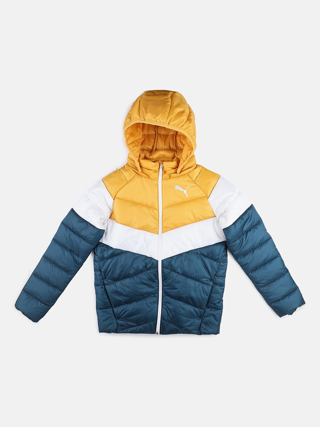 

Puma Boys Colourblocked Padded Jacket, Teal