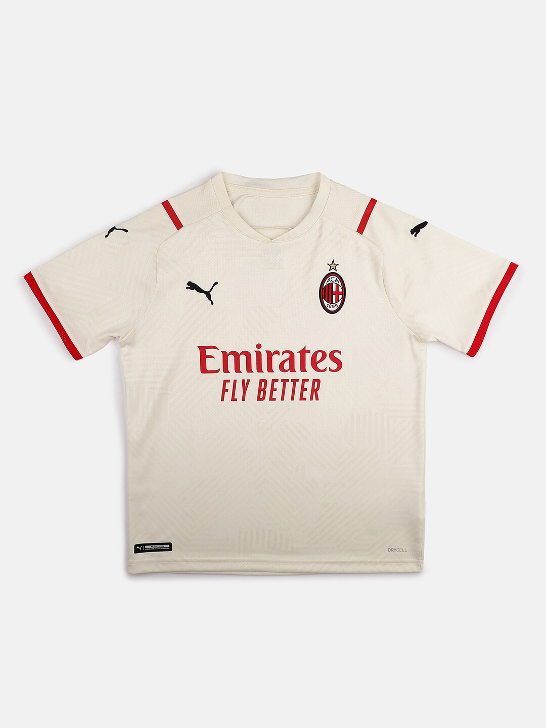

Puma Kids Beige & Red AC Milan Away Replica dryCELLFootball T-shirt