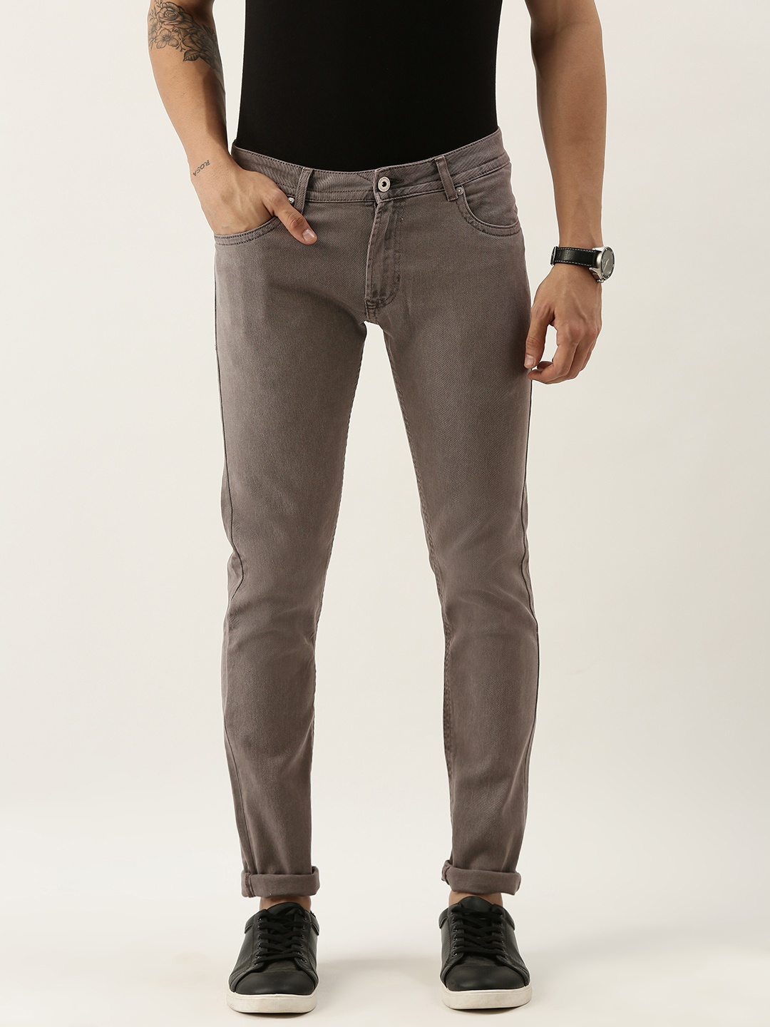 

Peter England Casuals Men Grey Skinny Fit Stretchable Jeans