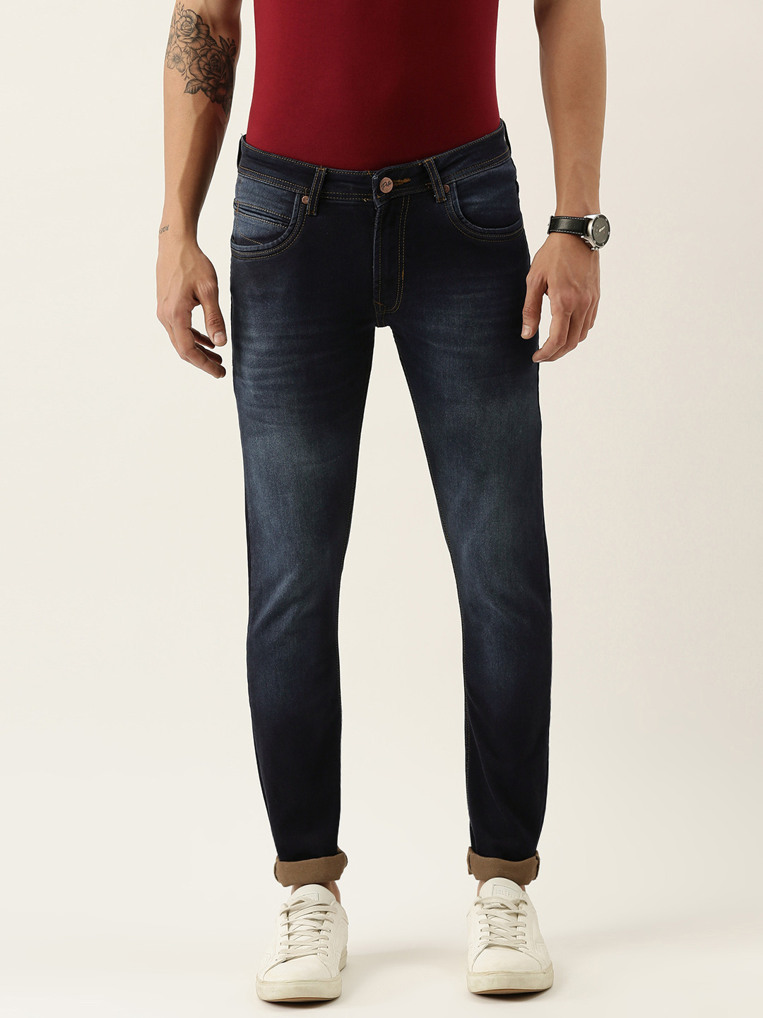 

Peter England Casuals Men Blue Skinny Fit Light Fade Stretchable Jeans