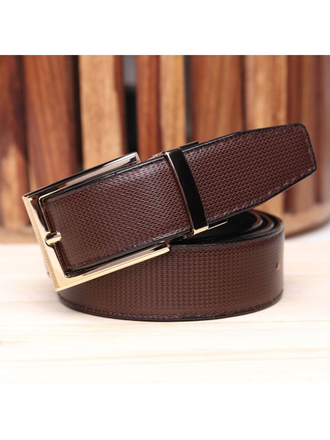 

Kastner Men Brown Textured Reversible Formal Belt