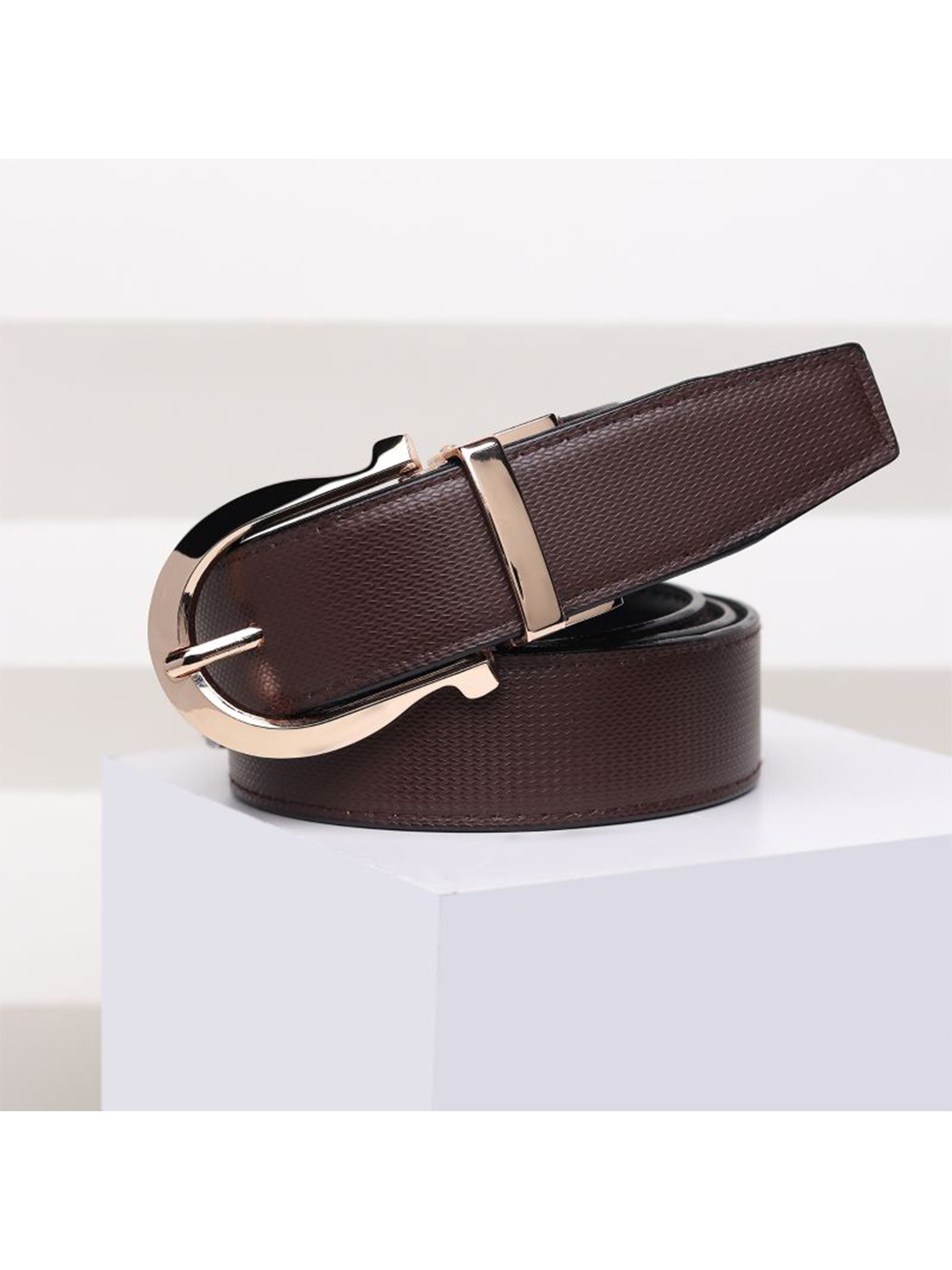 

Kastner Men Brown & Black Textured Reversible Formal Belt