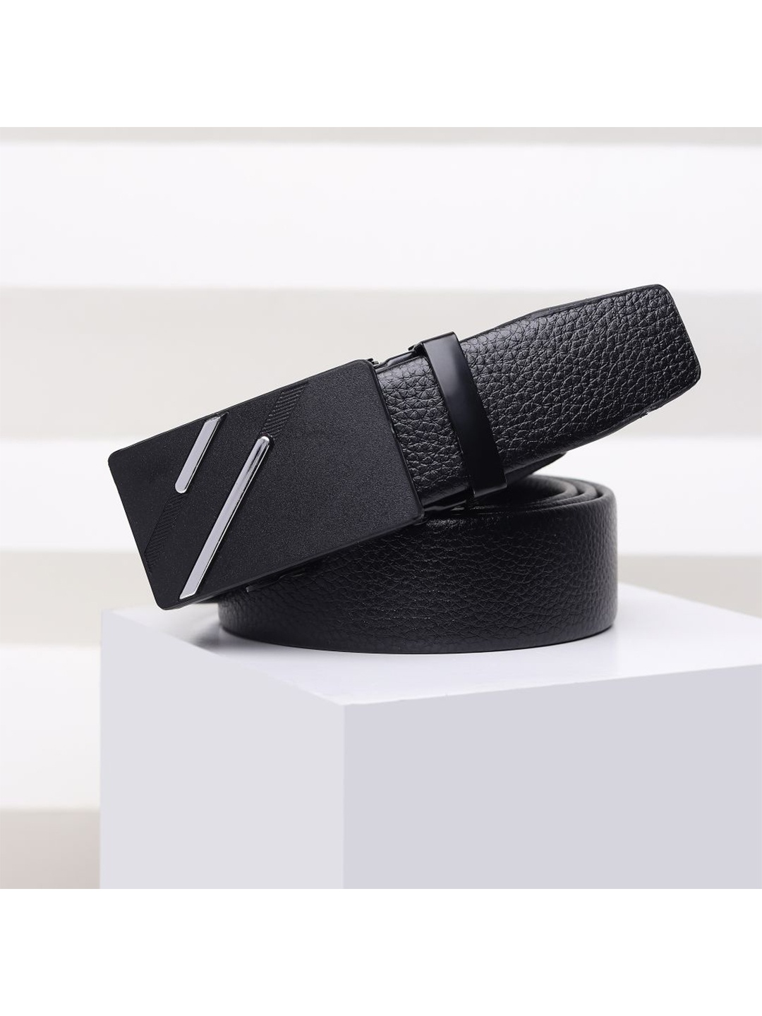 

Kastner Men Black Textured Formal Belt