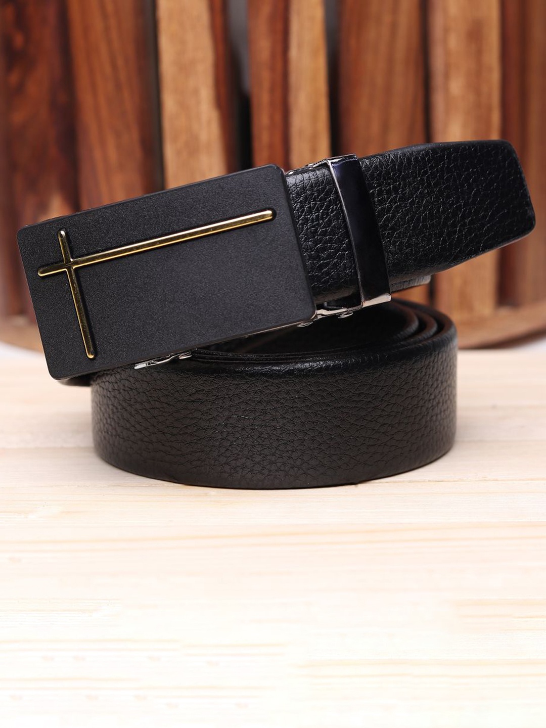 

Kastner Men Black Solid Artificial Leather Formal Belt