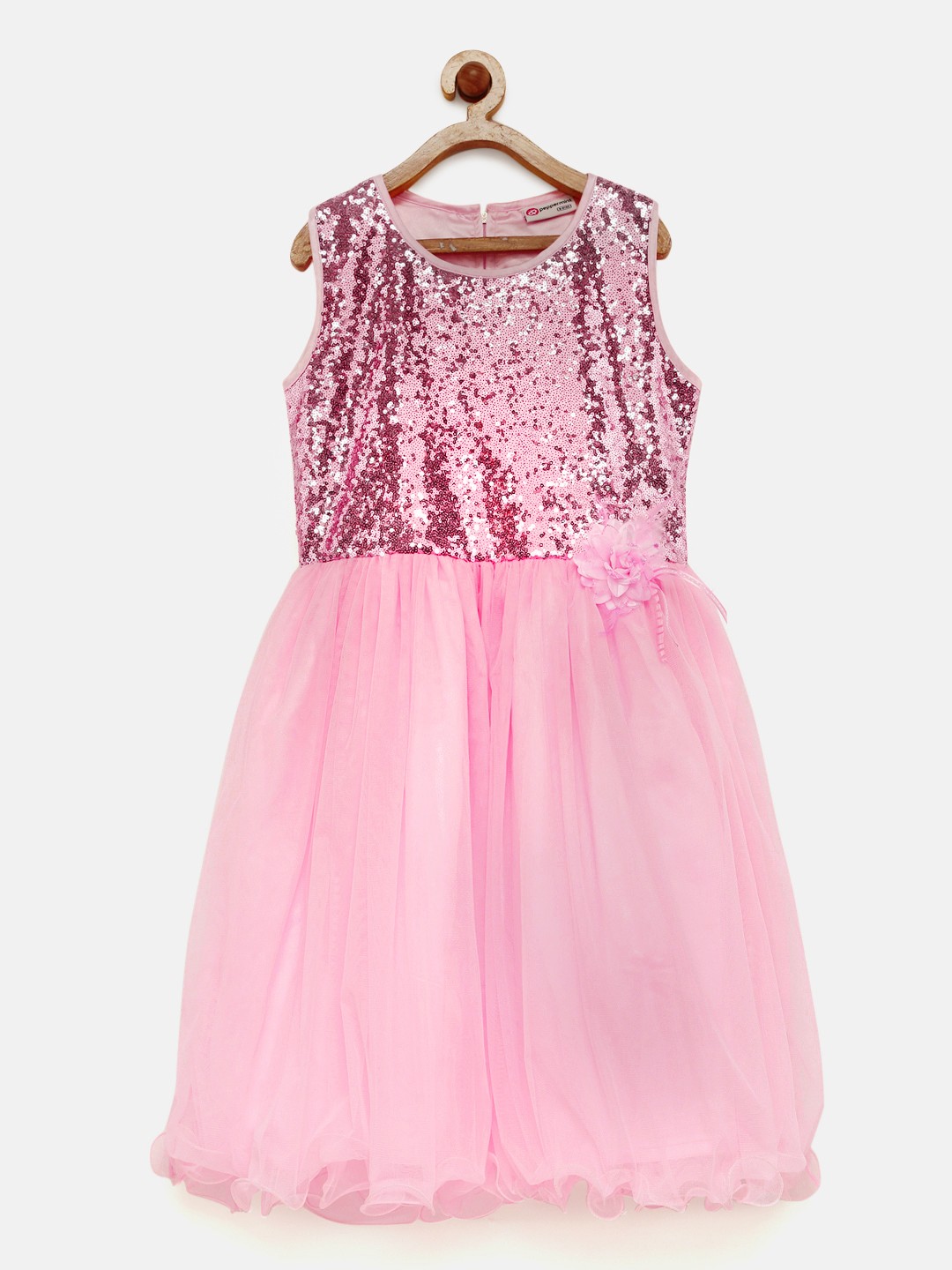 

Peppermint Girls Pink Shimmery Fit and Flare Dress