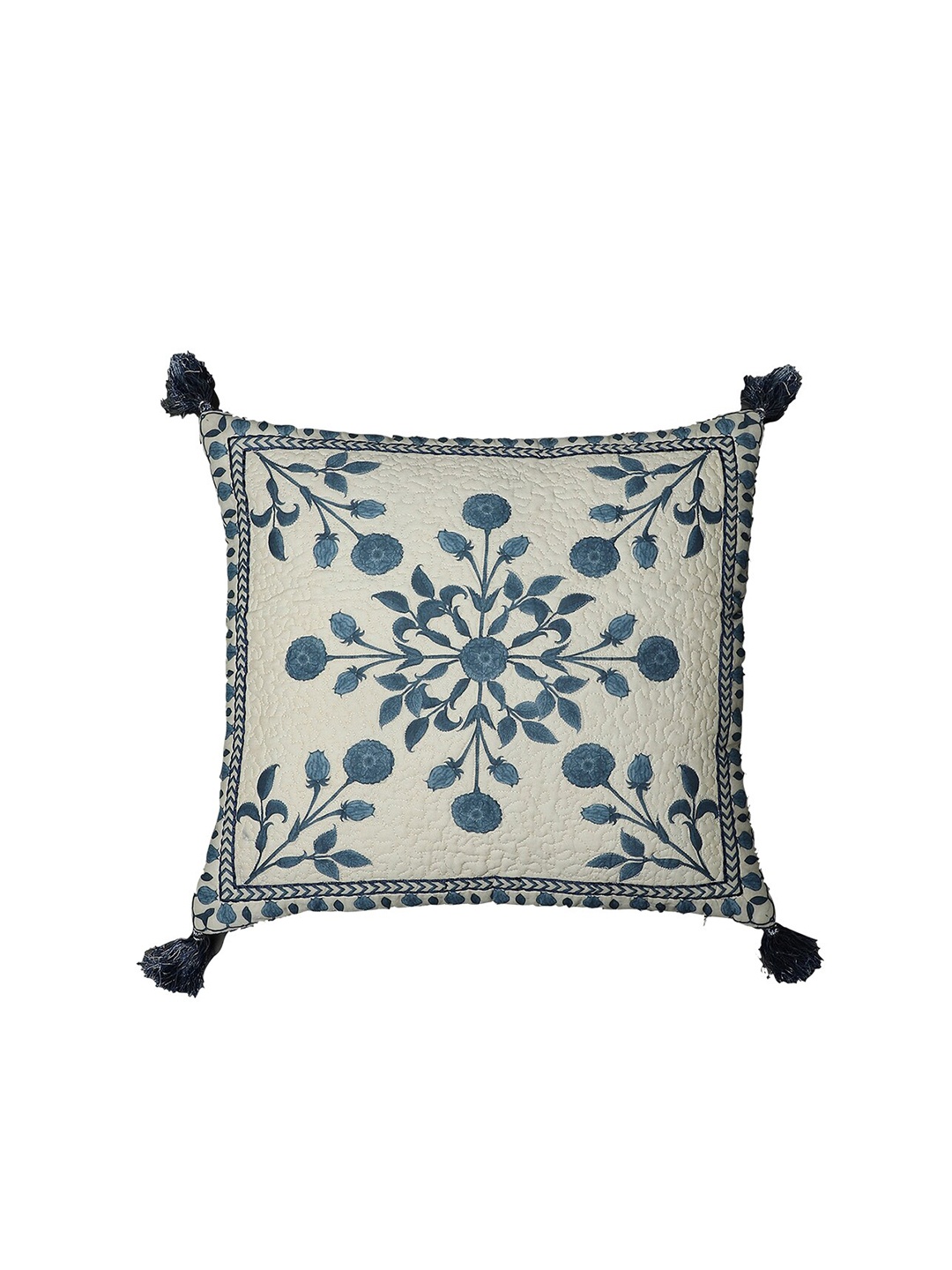 

Ritu Kumar Blue & White Embroidered Square Cushion Covers