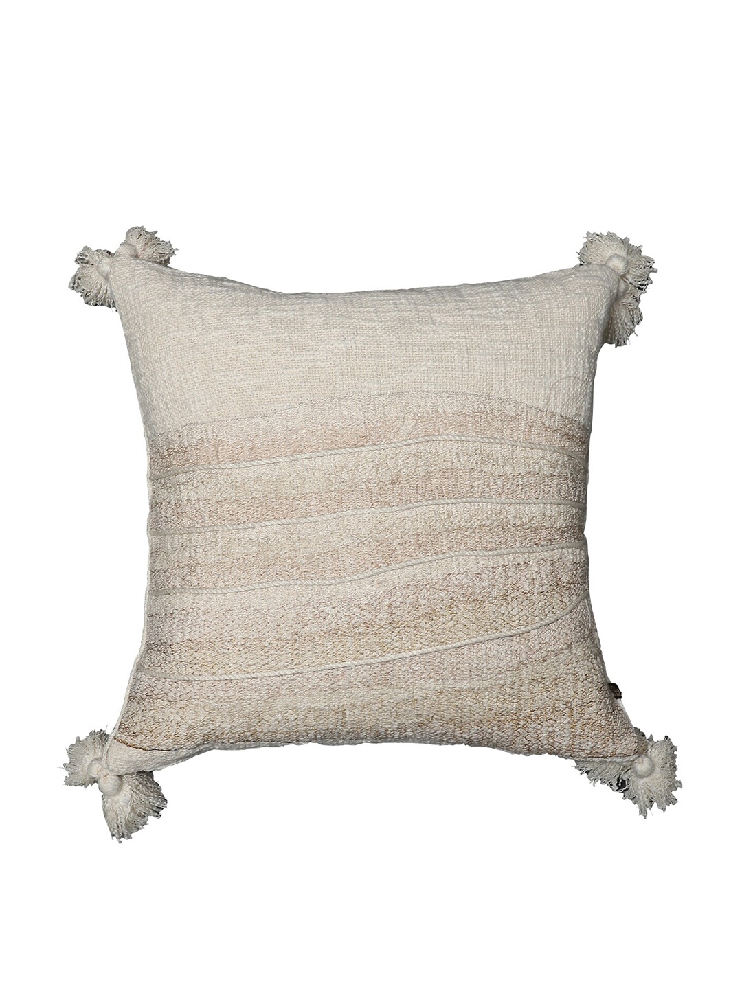 

Ritu Kumar Off White & Beige Embroidered Cotton Square Cushion Covers