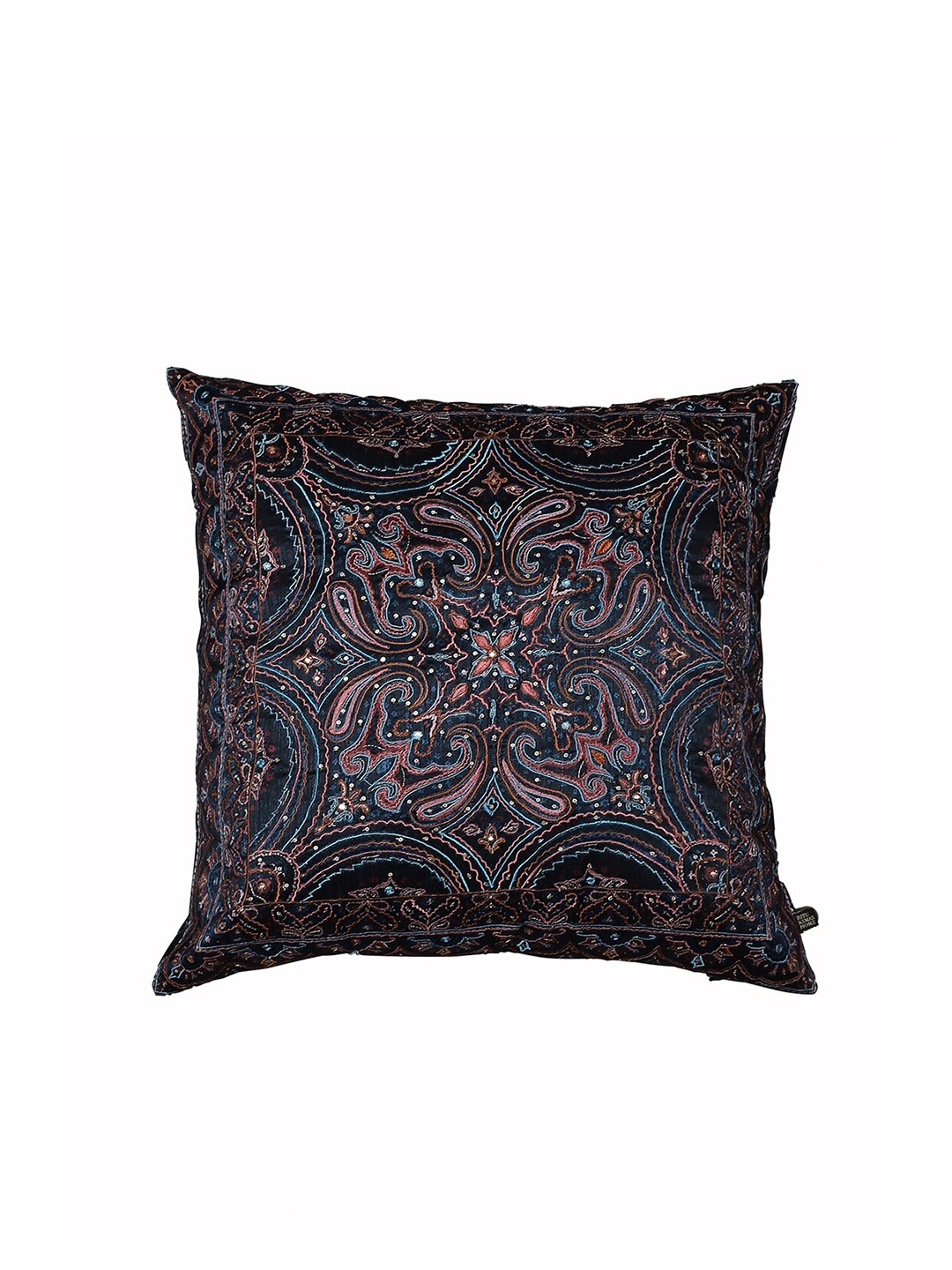 

Ritu Kumar Blue & Pink Embroidered Silk Square Cushion Covers