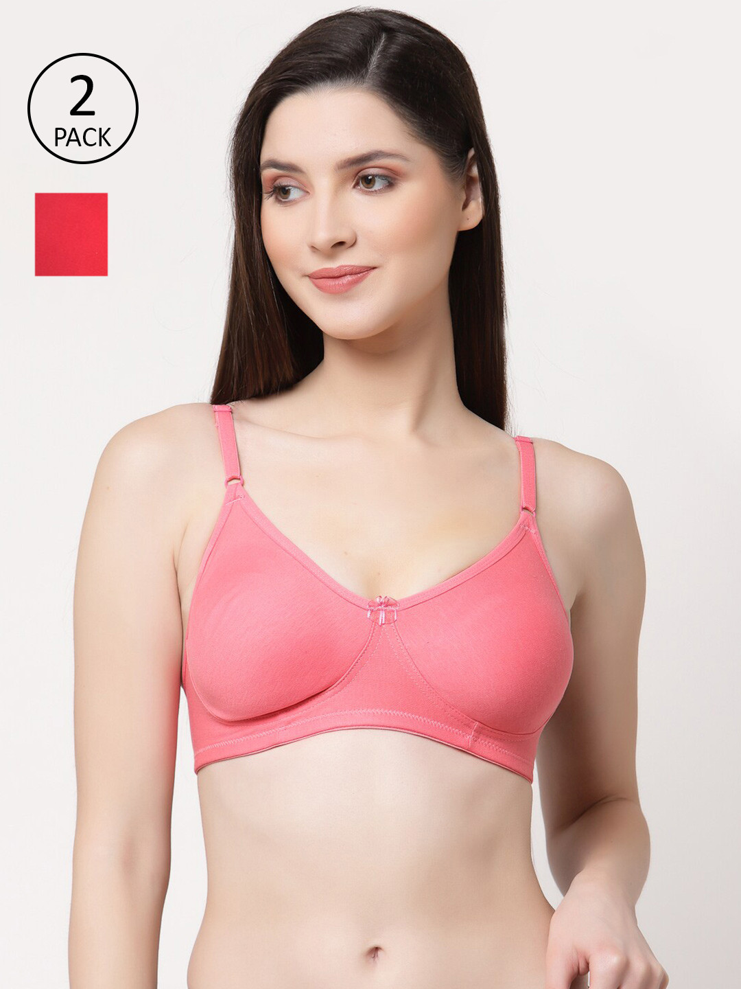 

Floret Pack of 2 Rose & Red T-shirt Bras