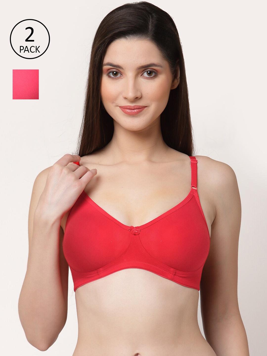 

Floret Pack Of 2 Red T-shirt Bra